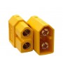 Фото №2 - Роз’єм живлення XT60, 500В, 65А, 2-х контактактний, комплект (штекер + гніздо) жовтий