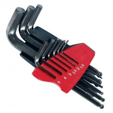 Фото - Набір Г-образних шестигранних ключів 9 шт. з кулястим наконечником, 1,5-10 мм Small INTERTOOL HT-1811