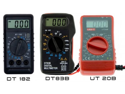 Порівняння та огляд кишенькових мультиметрів UT20B, DT83В і DT182.