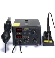 Паяльная станция 2в1 YIHUA 852D+ (паяльник+фен (бесщеточный)), 2 дисплея