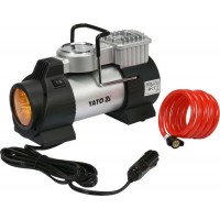 Фото - Автомобильный компрессор со светодиодной лампой, 12В 180Вт YATO YT-73460