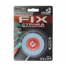 Фото - Стрічка двостороння спінена VIROK Universal Fix: 12 мм х 2 м (23V117)