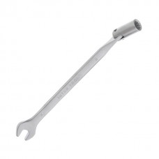 Ключ рожково-накидный шарнирный 8 мм, CrV, сатин-хром покрытие INTERTOOL XT-1408
