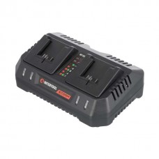 Фото - Зарядное устройство для аккумуляторов Li-ion 20 В, ток заряда 4.0+4.0 А, два терминала зарядки INTERTOOL WT-0346