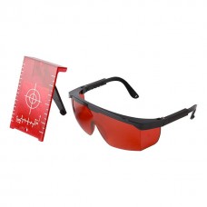Фото - Мишень + очки для лазерного уровня, для красного лазера INTERTOOL MT-3066