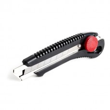 Фото - Нож с металлическим направляющим под лезвие 18 мм с винтовым фиксатором INTERTOOL HT-0502
