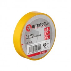 Стрічка ізоляційна, 17 мм * 25 м *0,15 мм, жовта INTERTOOL IT-0062