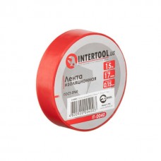 Стрічка ізоляційна, 17 мм * 15 м * 0.15 мм, червона INTERTOOL IT-0040