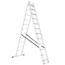 Фото - Лестница из алюминия, 3-секционная универсальная раскладная, 3*12 сход., 7,89 м INTERTOOL LT-0312