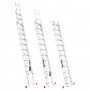 Фото №3 - Лестница из алюминия, 3-секционная универсальная раскладная, 3*12 сход., 7,89 м INTERTOOL LT-0312