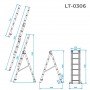 Фото №4 - Лестница из алюминия, 3-секционная универсальная раскладная, 3*6 сход., 3,4 м INTERTOOL LT-0306