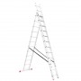 Фото №2 - Лестница из алюминия, 3-секционная универсальная раскладная, 3*12 сход., 7,89 м INTERTOOL LT-0312