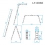Фото №12 - Лестница из алюминия, многофункциональная, трансформер, 4*3 ступени, 3,70 м INTERTOOL LT-0030