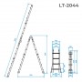 Фото №4 - Лестница из алюминия, универсальная раскладная, телескопическая 4*4 лестница. INTERTOOL LT-2044