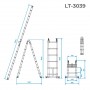 Фото №5 - Драбина з алюмінію, універсальна, розкладна, телескопічна 12 сход., 3,85 м INTERTOOL LT-3039