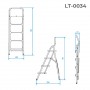 Фото №7 - Стремянка стальная, 4 лестницы, 380*260 мм, высота 1361 мм INTERTOOL LT-0034