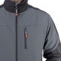 Фото №4 - Куртка SOFTSHELL темно сіро-чорна, тришарова, тканина - стрейч 300 GSM 100D, з водо- і вітрозахистом, розмір XL INTERTOOL SP-3134