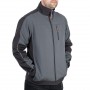 Фото №5 - Куртка SOFTSHELL темно сіро-чорна, тришарова, тканина - стрейч 300 GSM 100D, з водо- і вітрозахистом, розмір XL INTERTOOL SP-3134