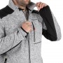 Фото №5 - Куртка вязаная SOFTSHELL серого цвета с черными вставками, ткань - 100% полиэстер 270 G, с карманом на груди и двумя боковыми, размер XL INTERTOOL SP-3114