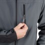 Фото №6 - Куртка SOFTSHELL темно сіро-чорна, тришарова, тканина - стрейч 300 GSM 100D, з водо- і вітрозахистом, розмір XL INTERTOOL SP-3134