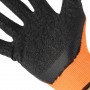 Фото №3 - Перчатка трикотажная, синтетическая, оранжевая, покрытая черным рифленым латексом, 8" INTERTOOL SP-0118