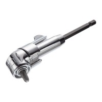 Угловой адаптер для отверточных насадок 1/4", CrV INTERTOOL VT-0106