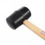 Фото №6 - Киевлянка резиновая 350 г, 50 мм, черная резина, деревянная ручка HT-0236