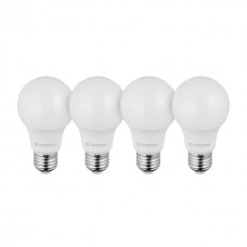 Лампи світлодіодні, набір 4 од. LL-0014, LED A60, E27, 10 Вт, 150-300 В, 4000 K, 30000 г, гарантія 3 роки INTERTOOL LL-4014