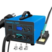 Паяльная станция 2в1 HandsKit 702/245 (паяльник C245+фен), OLed дисплей, 600W, 200-480°C, AC-220V