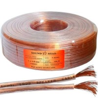 Кабель акустичний, мідний, 2х1, 0мм.кв., прозорий, 100м, Sound Star