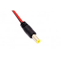 Штекер питания DC, 5,5\2,1мм, с кабелем 0,3м (красно-черный), Tcom