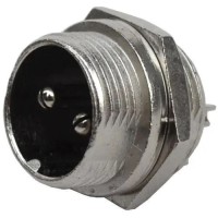 Разъём MIC 332 big (штекер), монтажный, 2pin, диам.-20мм, Tcom