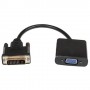 Перехідник штекер DVI-D - гніздо VGA, з кабелем 0,1м, Tcom