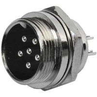 Разъём MIC 336, (штекер), монтажный, 6pin, диам.-16мм, Tcom