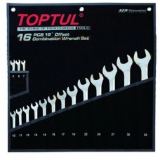 Фото - Набір ключів рожково-накидних TOPTUL 16 шт. 7-32 Hi-Performance GPAX1601