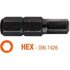 Насадка отверточная USH Industry: HEX 2.5 x 25 мм шестигранная, Уп. 10 шт. UUSG0012070