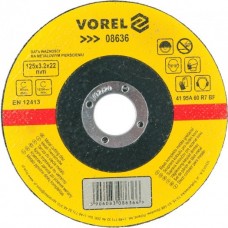 Диск отрезной по металлу VOREL: 125х3,2х22 мм, V-08636