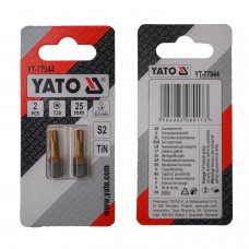 Фото - Насадка викруткова TORX T25 х 25 мм. HEX 1/4", покрита титаном YATO YT-77944