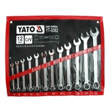 Набор ключей рожково-накидных САТИН М = 8-24 мм, YATO YT-0362
