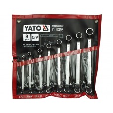 Фото - Набір ключів комбінованих вигнутих М = 6х7-20х22 мм, YATO YT-0396