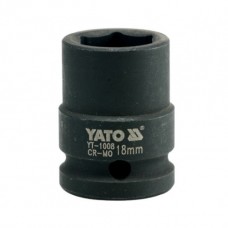 Фото - Головка торцевая ударная 6-гранная 1/2', М = 18 мм, L = 39 мм, YATO YT-1008