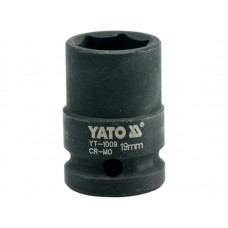 Головка торцевая ударная 6-гранная 1/2', М = 19 мм, L = 39 мм, YATO YT-1009