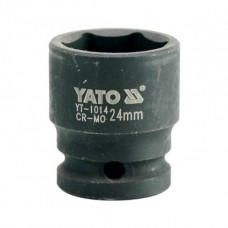Головка торцевая ударная 6-гранная 1/2', М = 24 мм, L = 43 мм, YATO YT-1014
