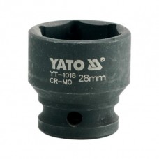 Головка торцевая ударная 6-гранная 1/2', М = 28 мм, L = 48 мм, YATO YT-1018