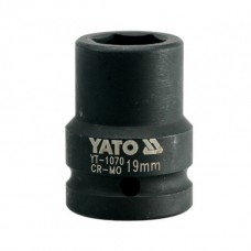 Головка торцевая ударная 6-гранная 3/4', М = 19 мм, L = 50 мм, YATO YT-1070