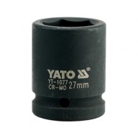 Головка торцева 6-гранна ударна 3/4', М = 27 мм, L = 50 мм, YATO YT-1077