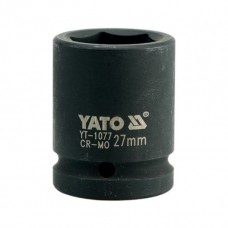 Головка торцевая ударная 6-гранная 3/4', М = 27 мм, L = 50 мм, YATO YT-1077
