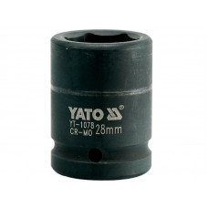 Головка торцевая ударная 6-гранная 3/4', М = 28 мм, L = 53 мм, YATO YT-1078
