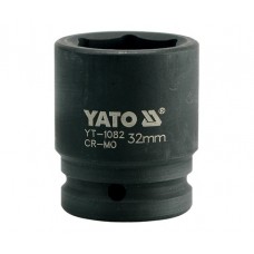 Головка торцевая ударная 6-гранная 3/4', М = 32 мм, L = 56 мм, YATO YT-1082