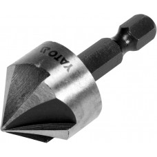 Зенкер конічний по металу YATO YT-44726: HSS, Ø = 20.5 мм, l = 45 мм, 5 кромок, HEX-1/4'